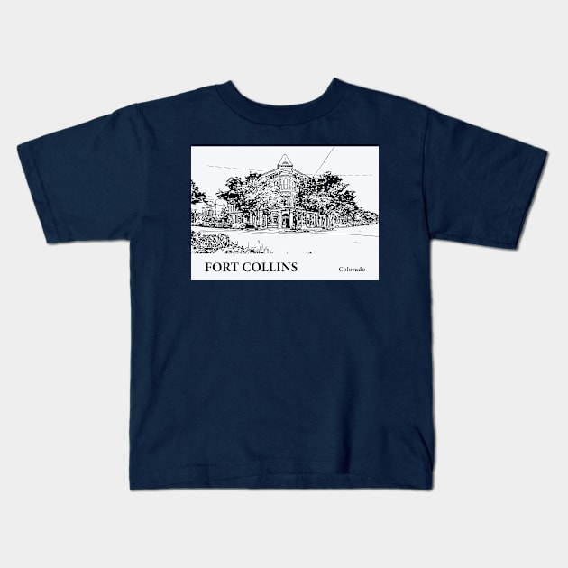 Fort Collins - Colorado Kids T-Shirt by Lakeric